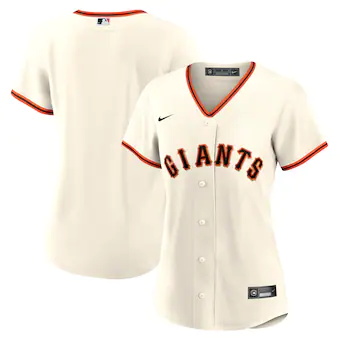 womens nike cream san francisco giants home replica team je